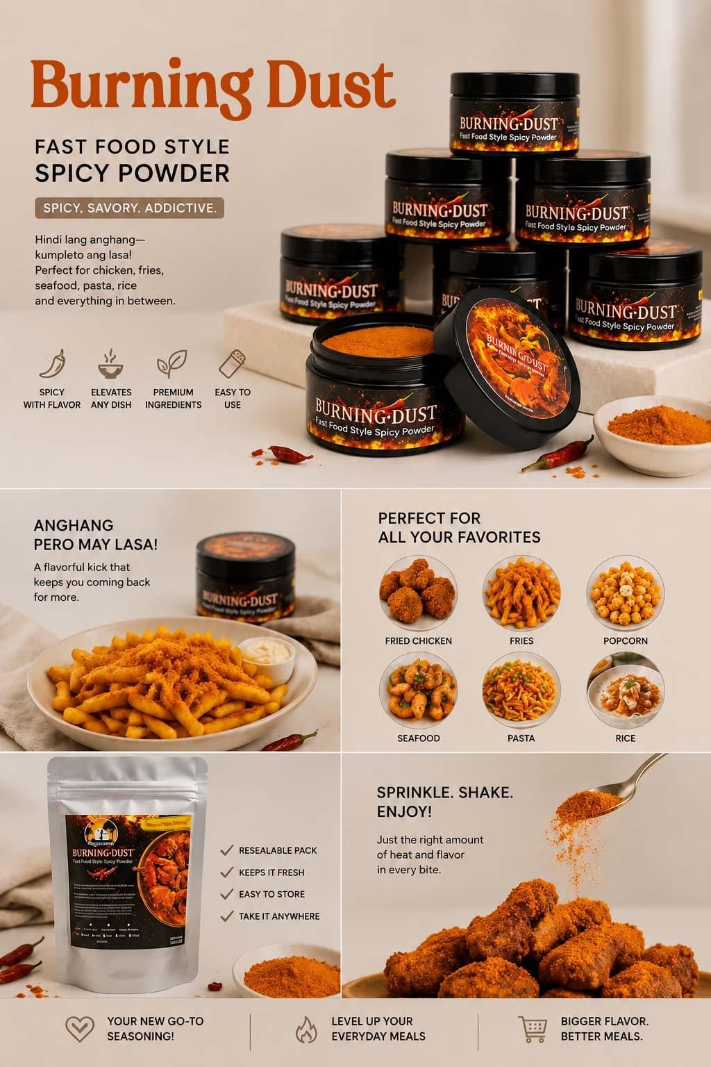 Burning Dust - Fast Food Style Spicy Powder (ORIGINAL FLAVOR)