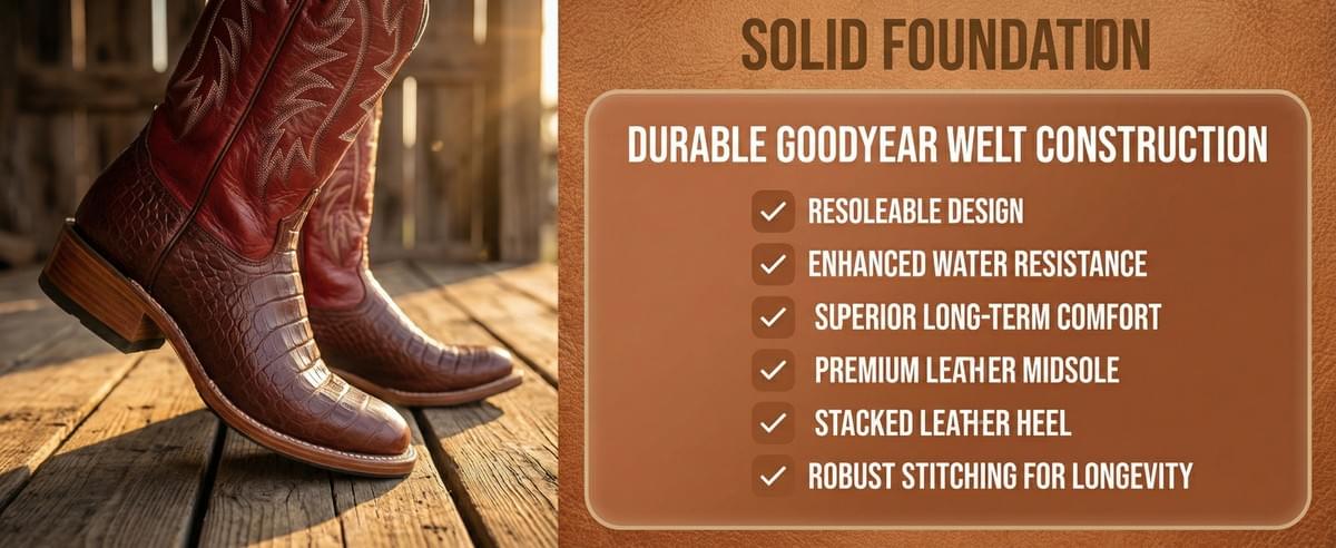 Blackland Croc-Embossed Boots