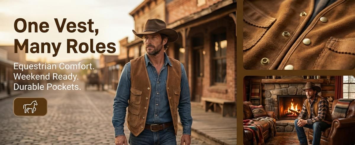 Saddlebrook Suede Riding Vest