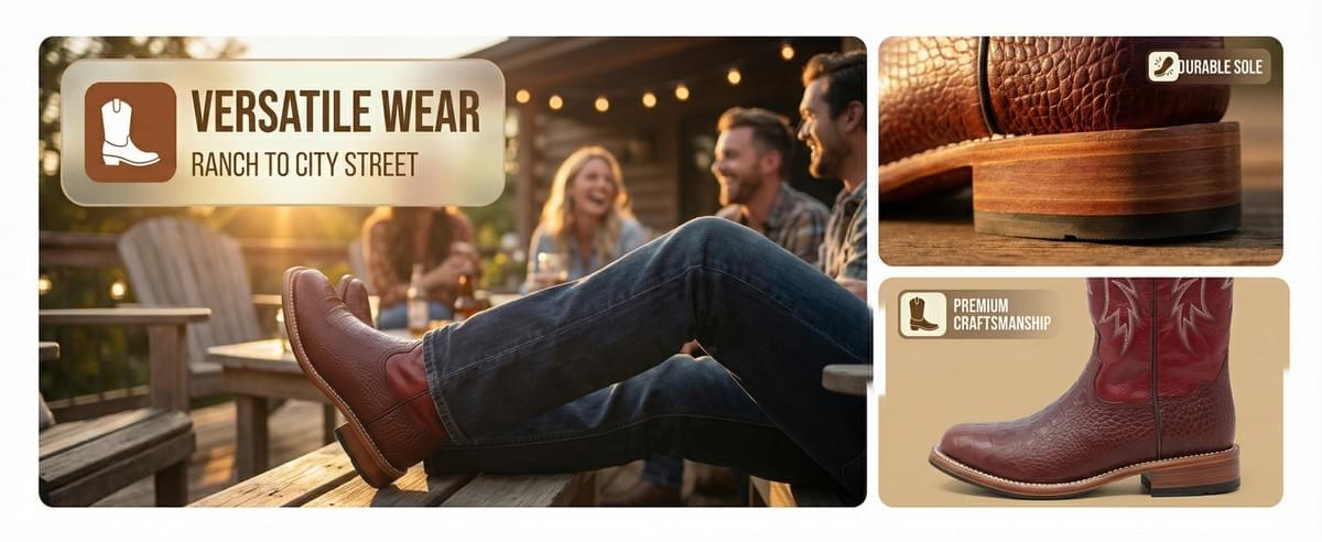 Blackland Croc-Embossed Boots