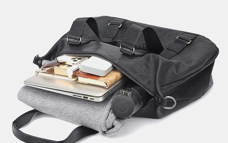 Men’s Top Grain Vegetable Tanned Leather Travel Bag | Large Capacity Handbag & Shoulder Bag
