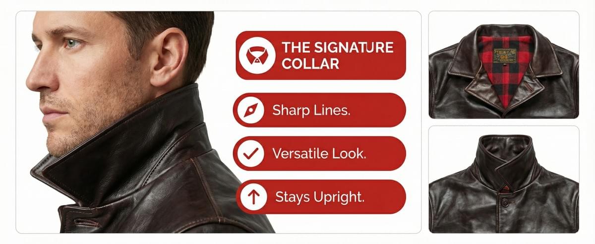 Heritage Full-Grain Leather Jacket – Flannel-Lined Classic for the Modern Gentleman