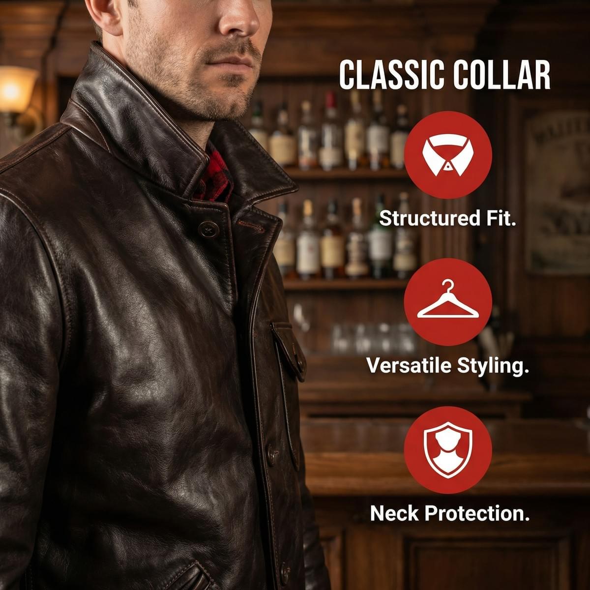 Heritage Full-Grain Leather Jacket – Flannel-Lined Classic for the Modern Gentleman