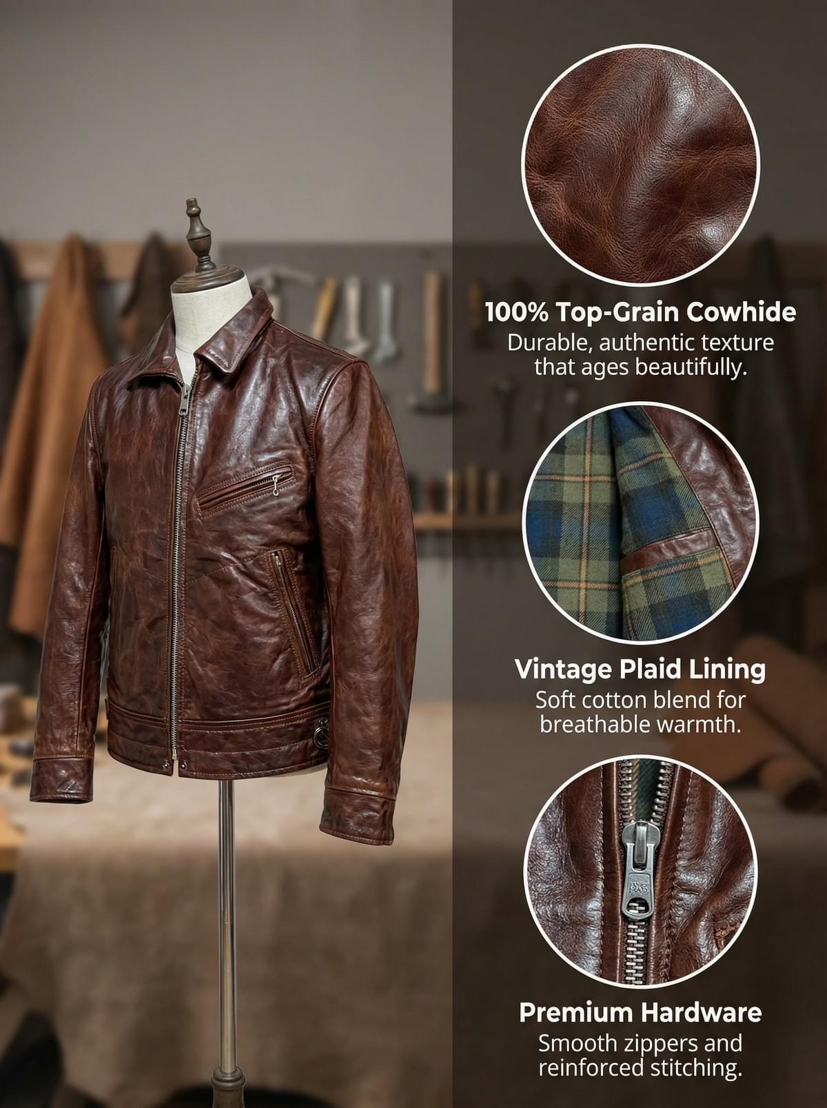Ironwood Full-Grain Leather Jacket