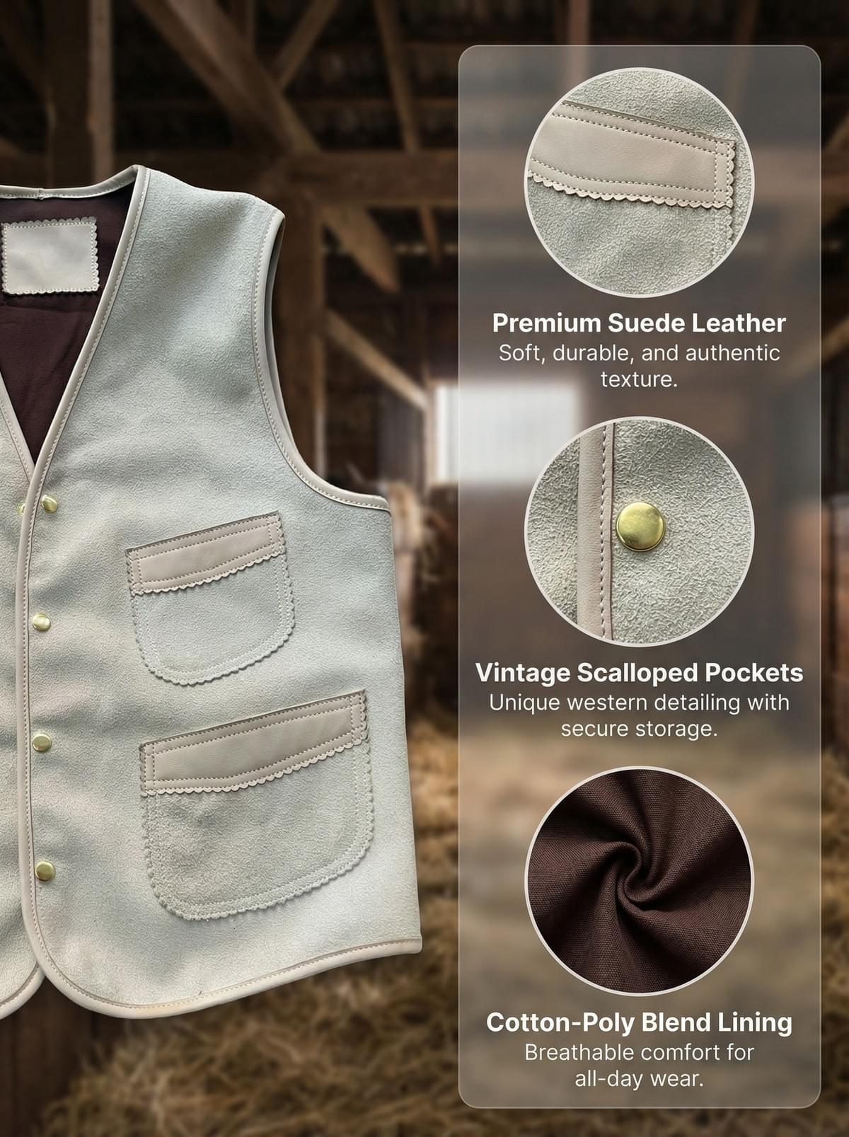 Saddlebrook Suede Riding Vest