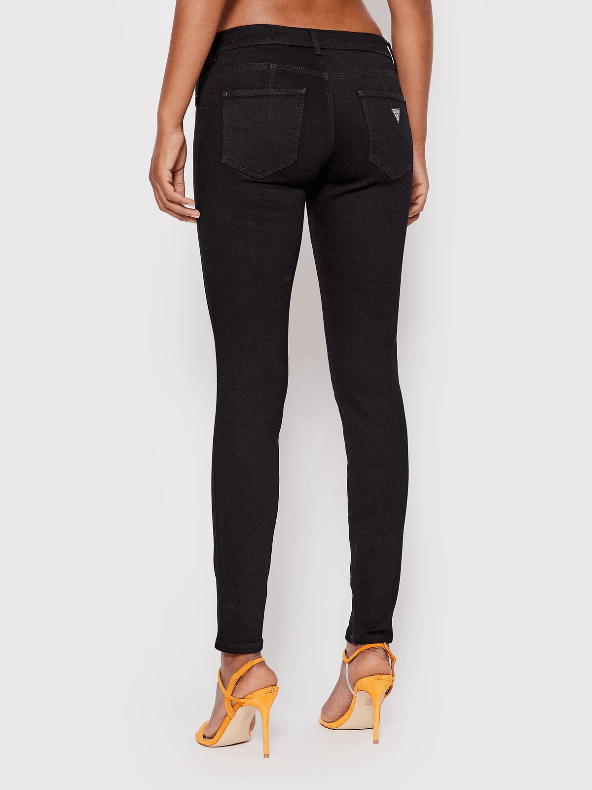 GUESS Jean stretch taille haute noir pour femme