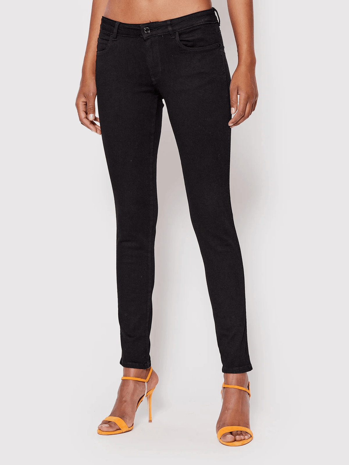 GUESS Jean stretch taille haute noir pour femme