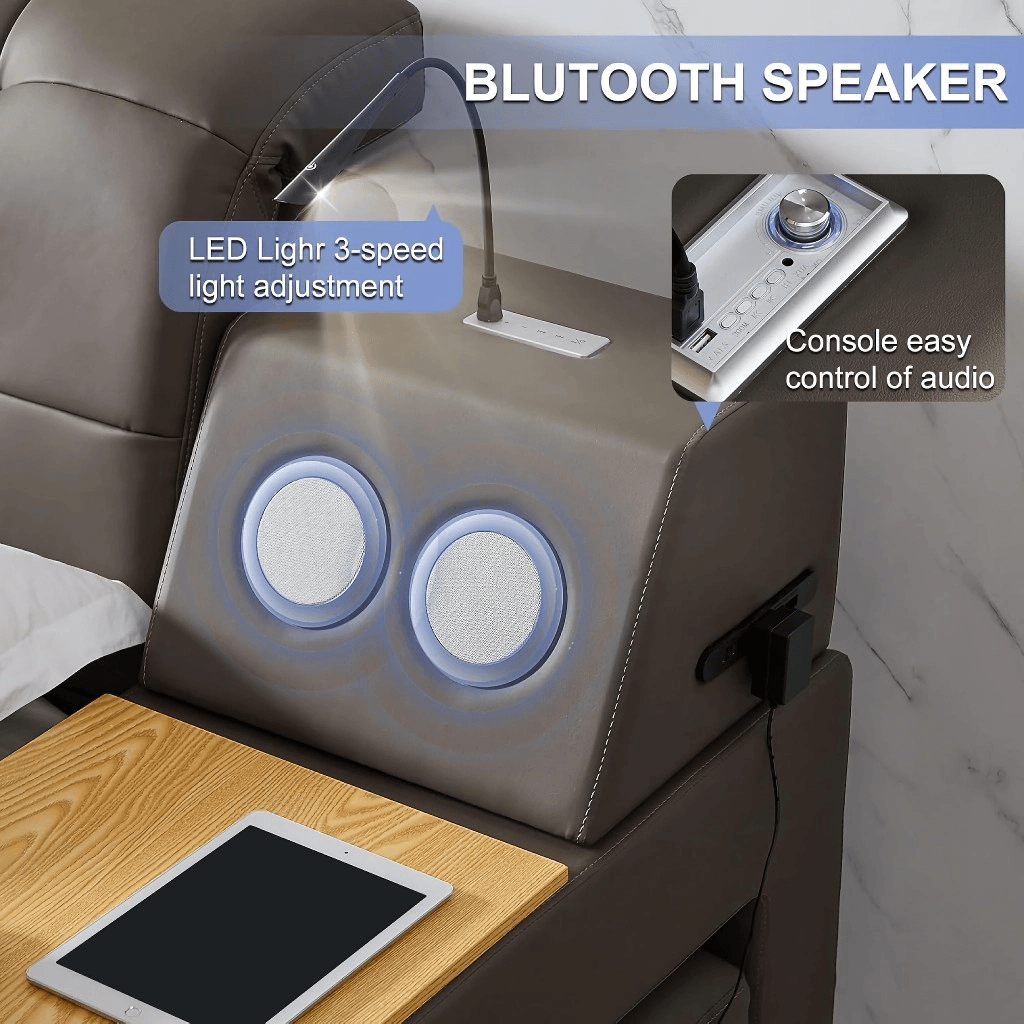 Lit king intelligent de luxe avec fauteuil inclinable de massage