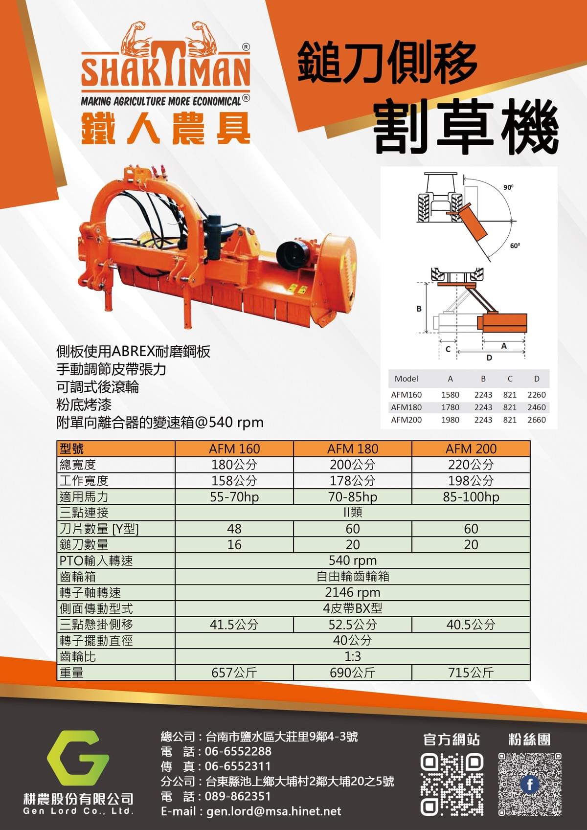 鐵人-鎚刀側移割草機