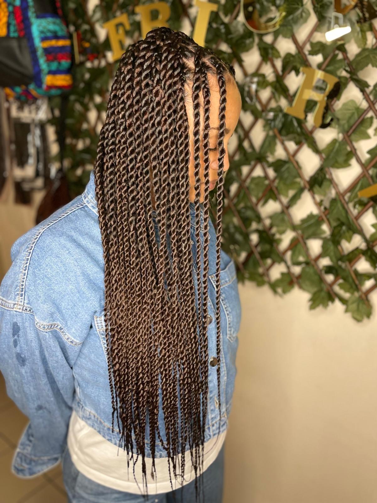 Knotless twist avec rajout (adulte)