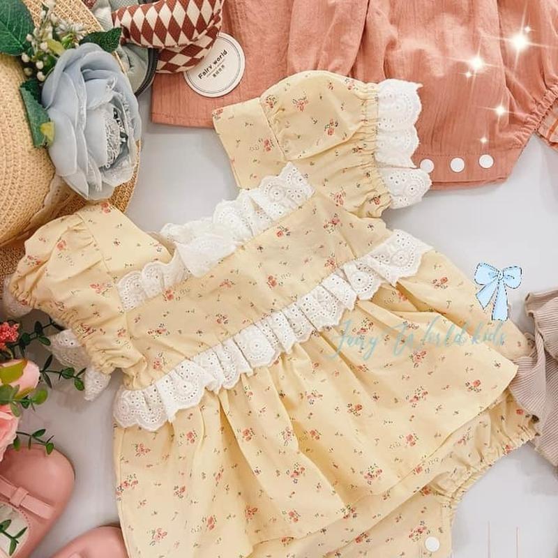 黃色小花連身衣