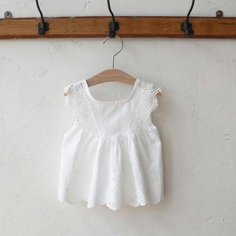 韓國-FLO 無袖蕾絲上衣