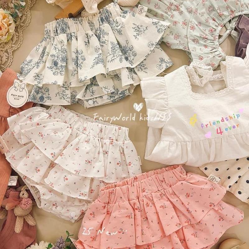 寶寶蛋糕花褲(藍)