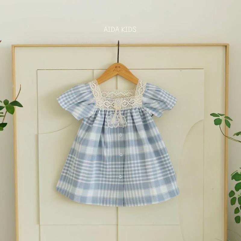 韓國-AIDA 藍格連身裙