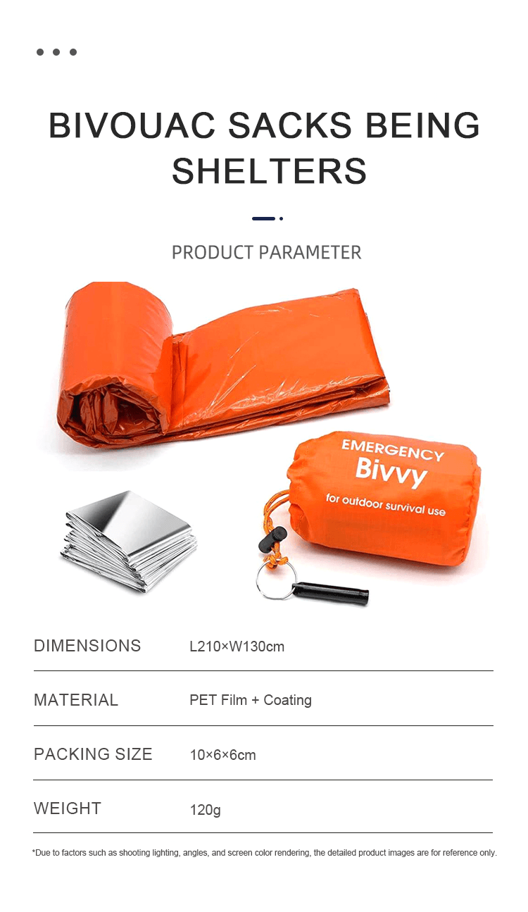 Bivouac sacks being shelters