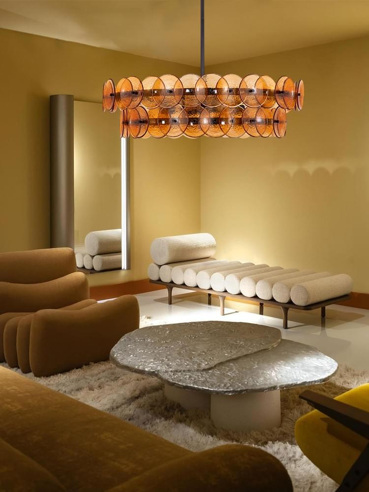 Mid-Century Glass Wall Sconce Brass Frame, 24