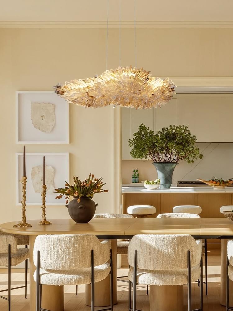 Artisanal Crystal Wing Chandelier – Handcrafted Statement Light for Ktchen Island