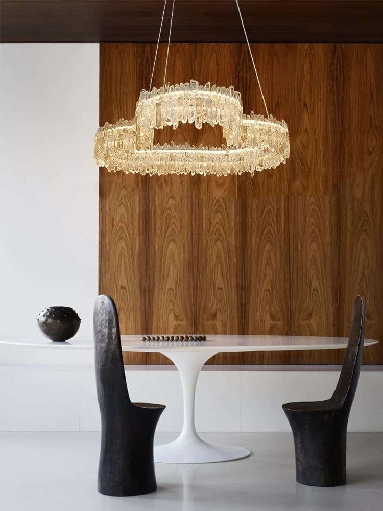 Luxury Modern Crystal Chandelier: Irregular design Adjustable Pendant Light for High-End Interiors