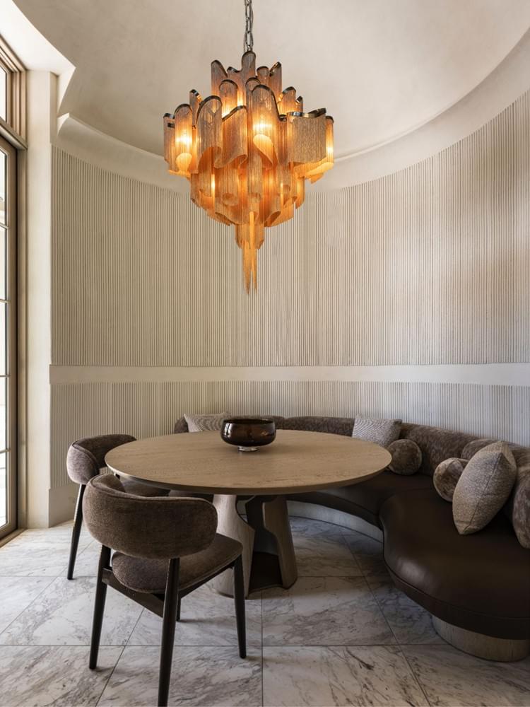  Modern Waterfall Chandeiler in Nickel Gold Black Nickel for Dining Room