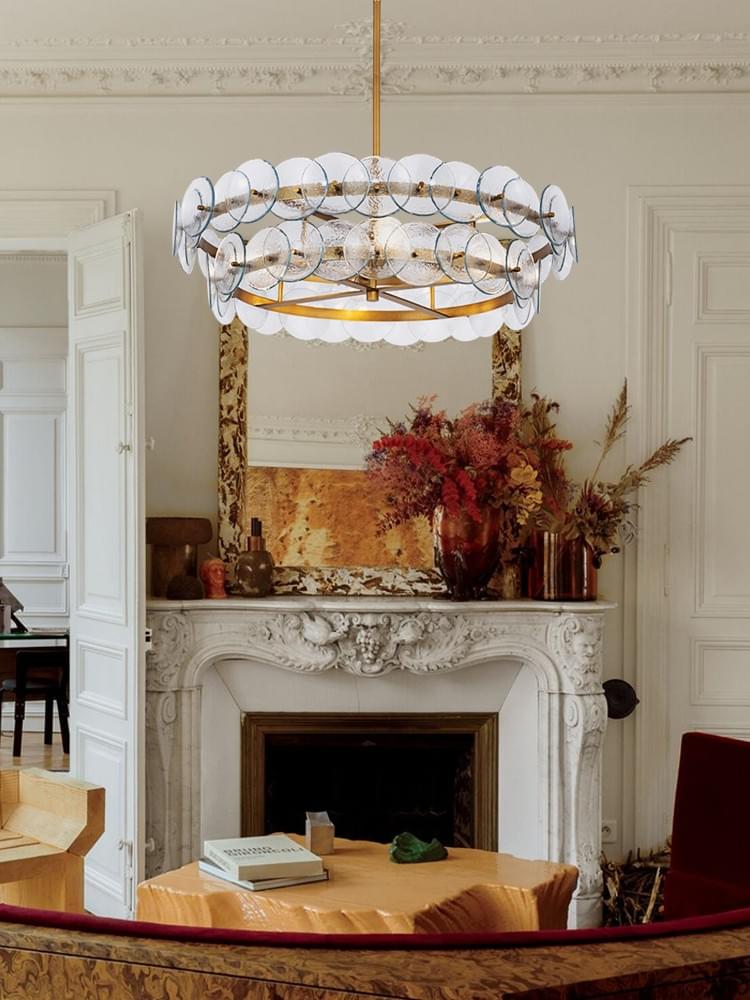 Mid-Century Glass Wall Sconce Brass Frame, 24