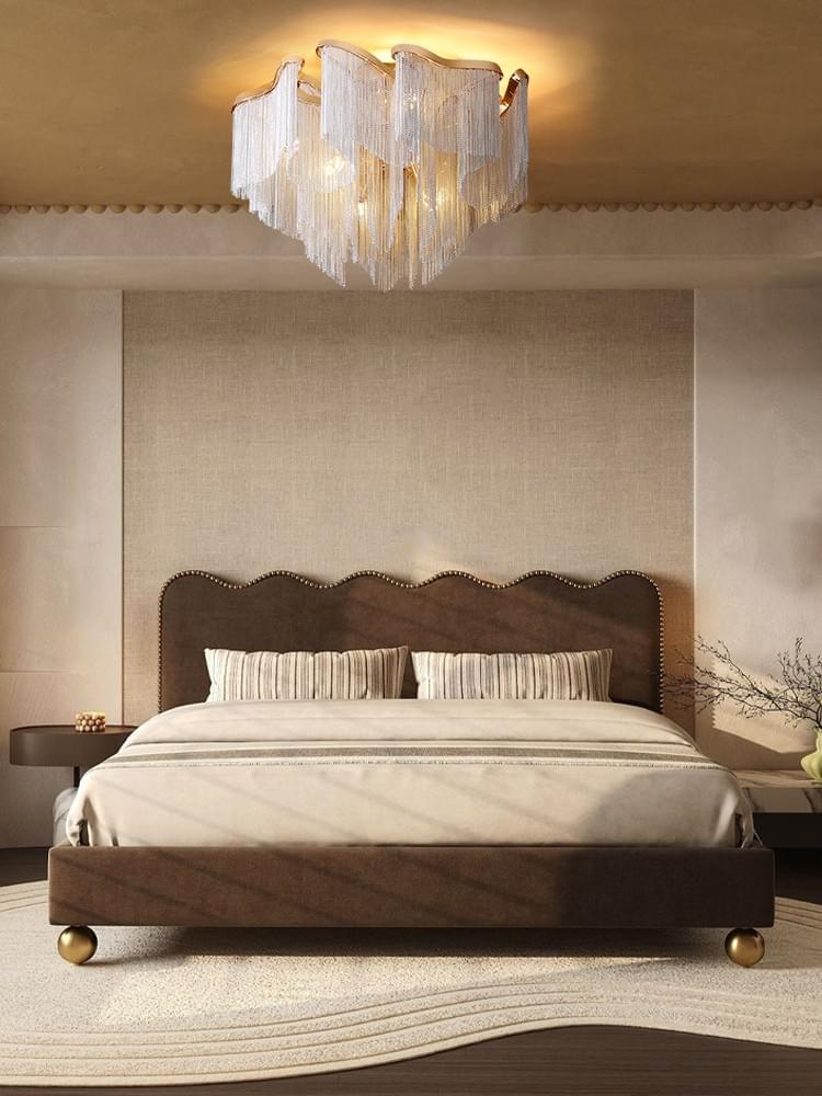 Modern Waterfall Ceiling Lamp in Nickel Gold Black Nickel for Dining Room