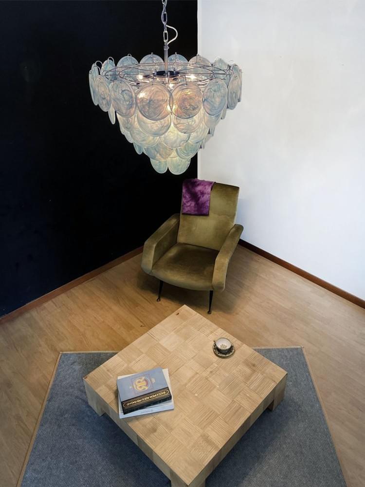 3/4/5 Layer Green Glass Pendant Colorful Living Room Lighting Fixture