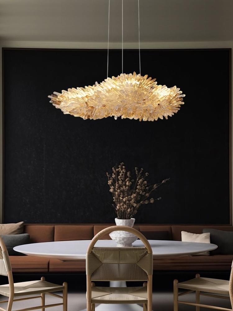 Artisanal Crystal Wing Chandelier – Handcrafted Statement Light for Ktchen Island