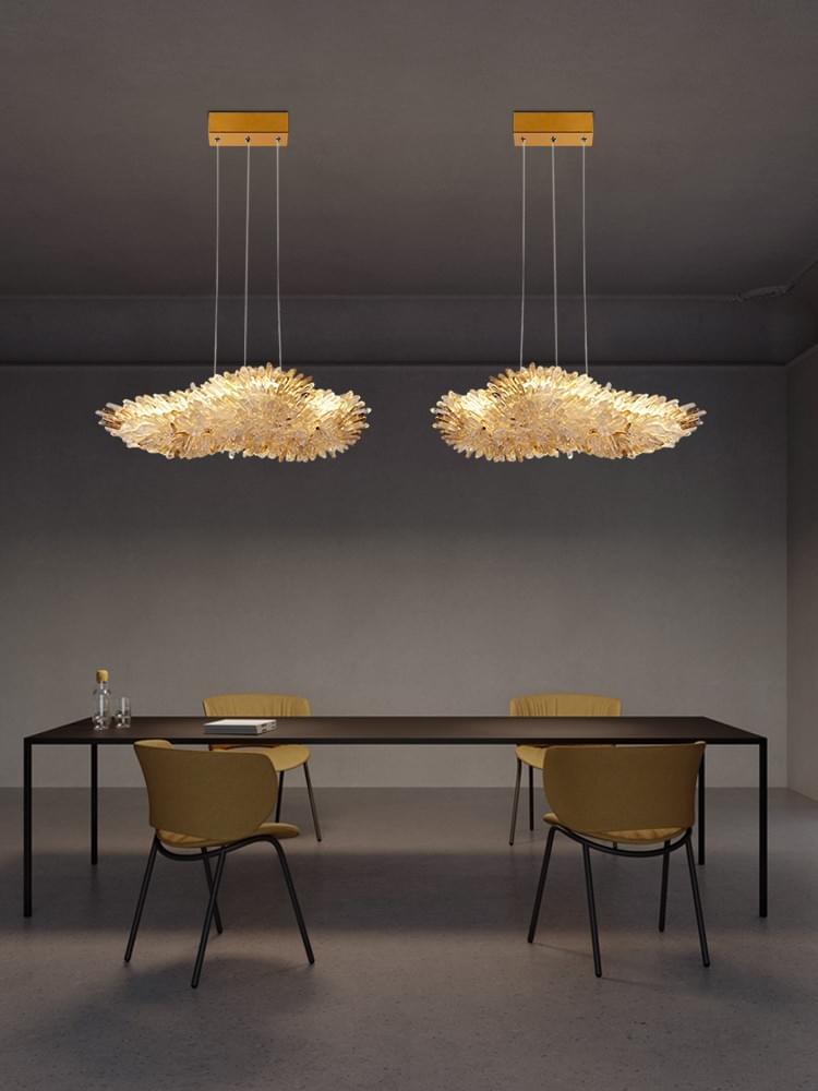 Artisanal Crystal Wing Chandelier – Handcrafted Statement Light for Ktchen Island
