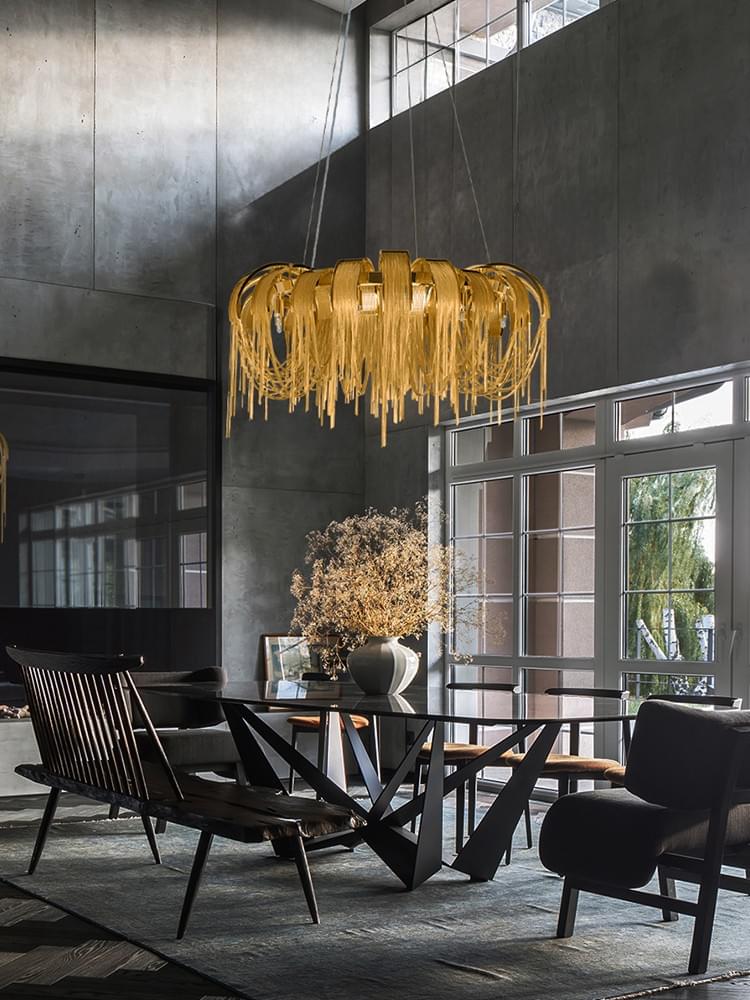 Modern Waterfall Wall Sconce in Nickel Gold Black Nickel for Dining Room