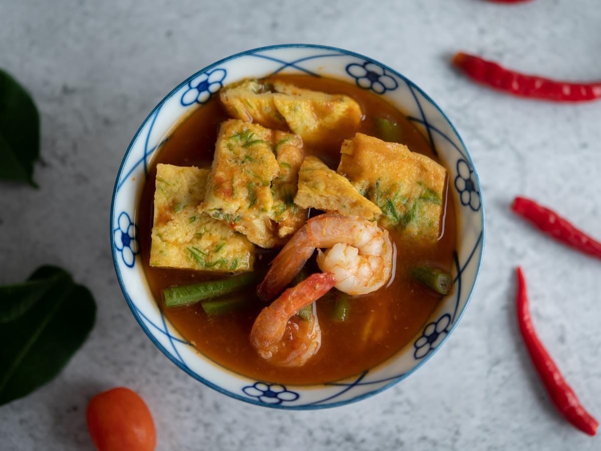 A Peranakan dish with various spices, a well-known delicacy in Singapore.