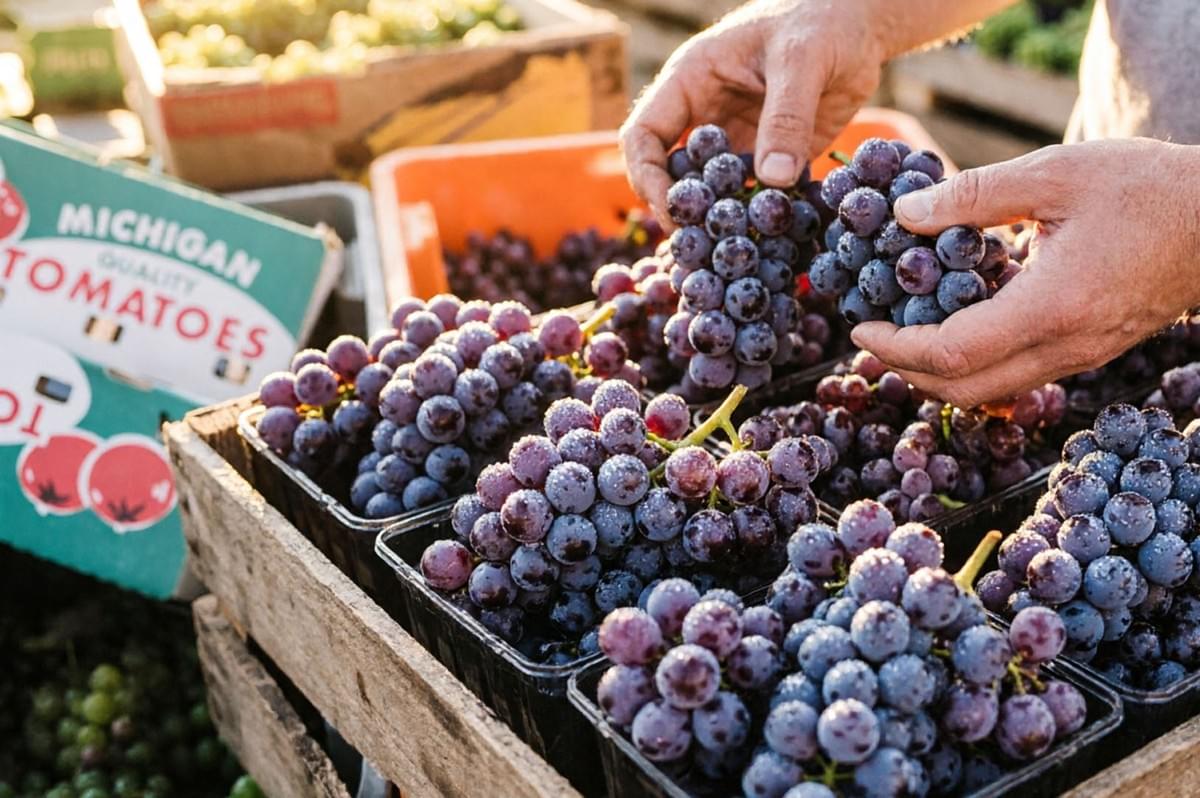 Three savory crepes with mushroom Swiss, spinach feta, and cheese toppings on rustic plates by window