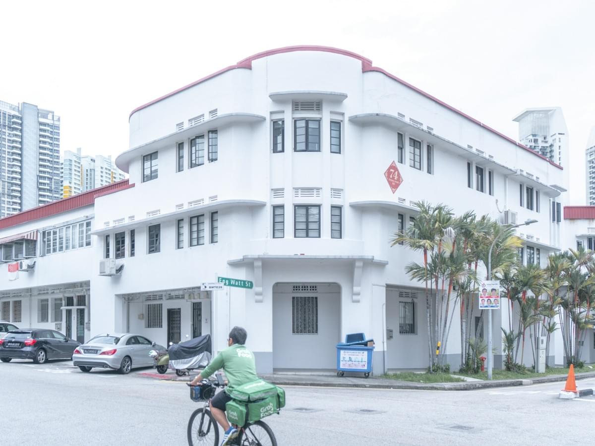 Tiong Bahru in the early hours of the day in Singapore.