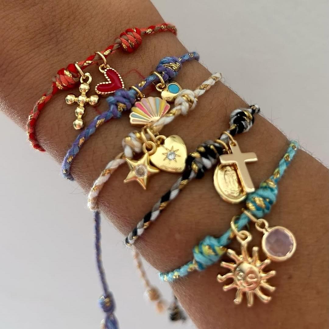 Wholesale Amazon - Hit New style Dopamine Color Rope Bracelets & 18K Gold