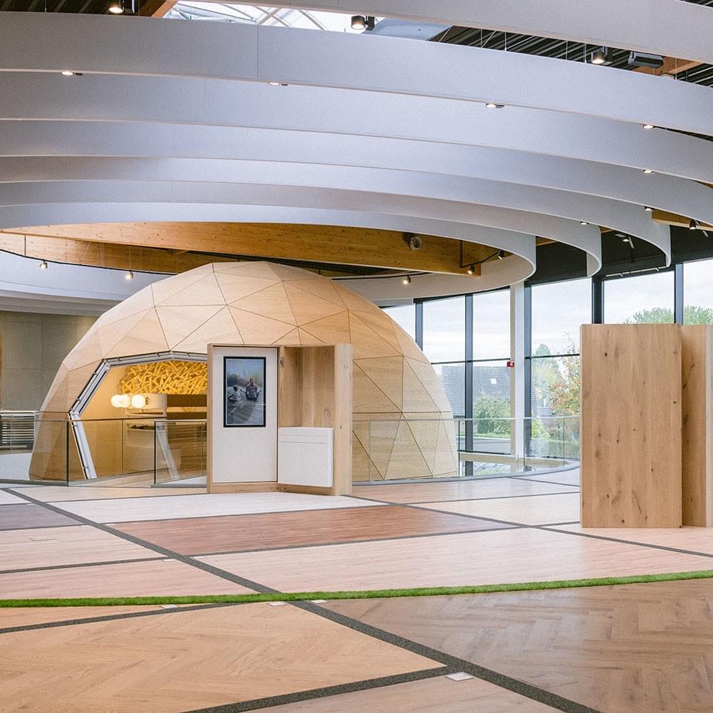 Ein Holz-Showroom der Firma ter Hürne