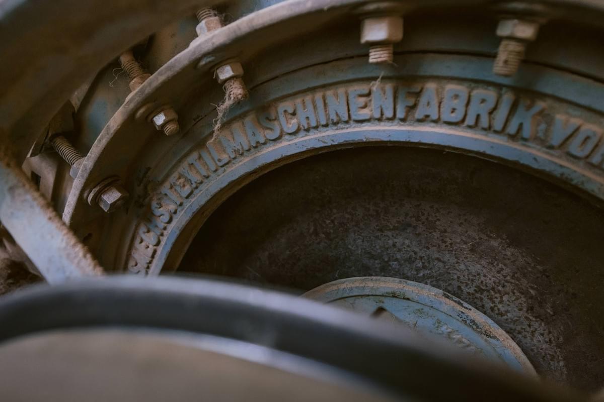 Alte Maschine für Wollverarbeitung