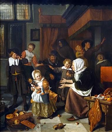 The Feast of Saint Nicholas is an oil-on-canvas painting executed c. 1665–1668 by Dutch master Jan Steen, which is now in the Rijksmuseum in Amsterdam. 