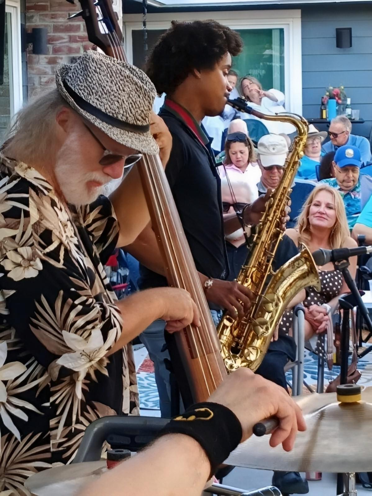 Stacy Starkweather, Upright Electric Bass & Bass Guitar, Ranzel Merritt, Lead Tenor Saxophone