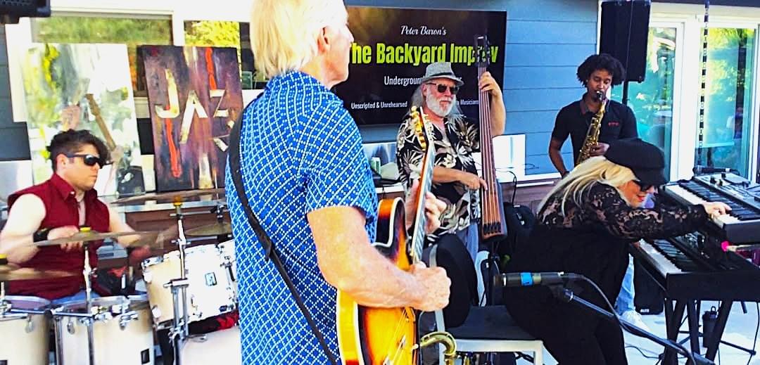 L to R Chris Ruiz, Drums, Paul Branin, Electric Guitar & Tenor Sax, Stacy Starkweather, Upright Electric Bass & Bass Guitar, Pamela Charlles Arthur (Pamma Jamma) Hammond Organ, Keys, Ranzel Merrit, Lead Tenor Sax