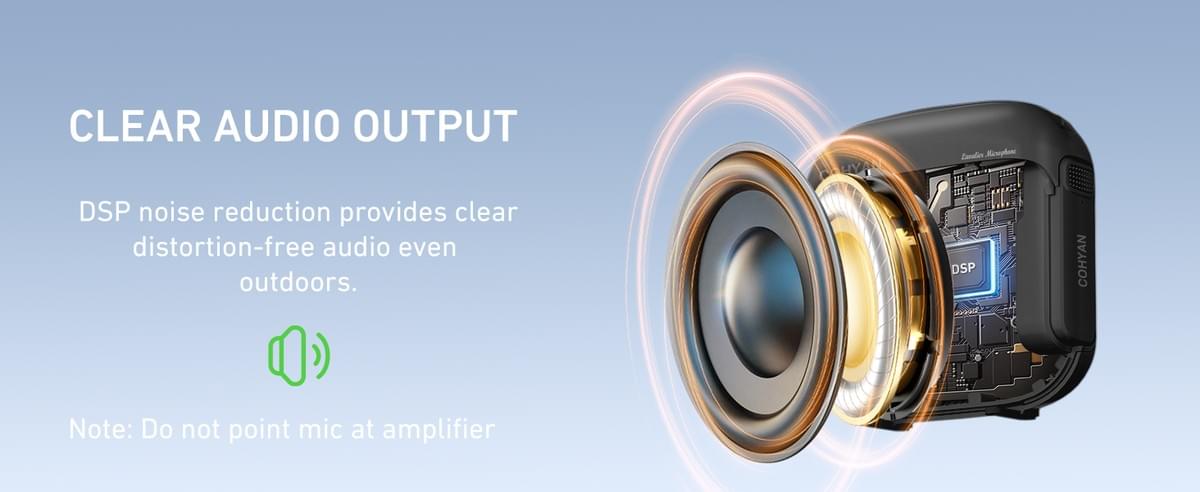 COHYAN K29 Portable Voice Amplifier with 2 Wireless Bluetooth Microphone & Speaker for Teachers 