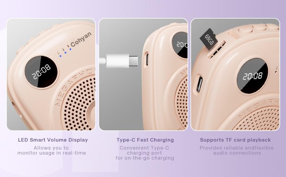 COHYAN K18 Wireless Voice Amplifier，Wireless MicrophoneHeadset,Portable Voice Amplifier,PA Systems 