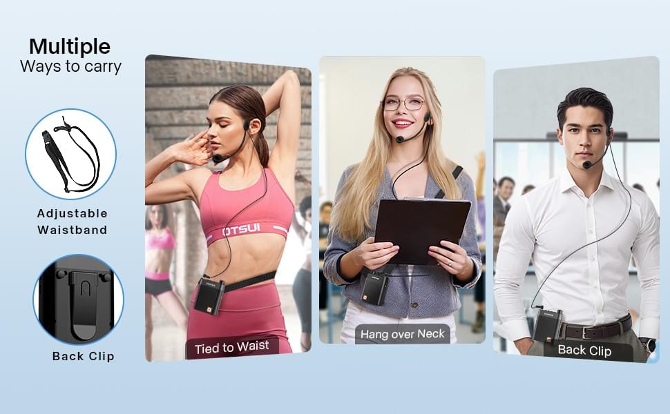 COHYAN K6 Bluetooth Voice Amplifier , Portable Megaphone Speakerwith Wired Headset Microphone 