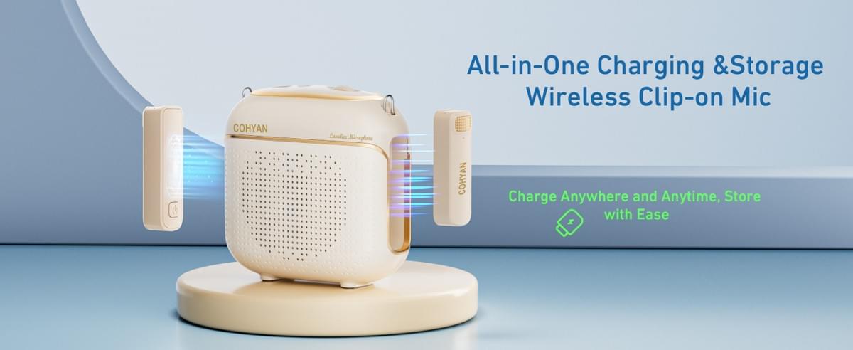 COHYAN K29 Portable Voice Amplifier with 2 Wireless Bluetooth Microphone & Speaker for Teachers 