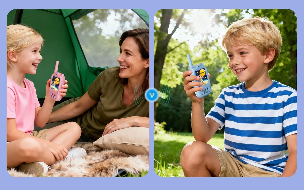  Antenna Video Walkie Talkie Toys for Boys Girls 2 Pack Rechargeable Walkie Talkies with ScreenLong 