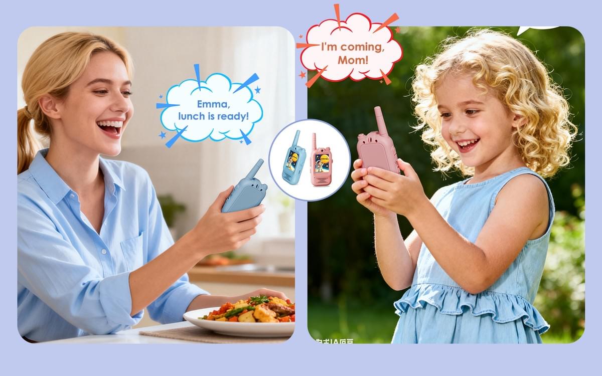  Antenna Video Walkie Talkie Toys for Boys Girls 2 Pack Rechargeable Walkie Talkies with ScreenLong 