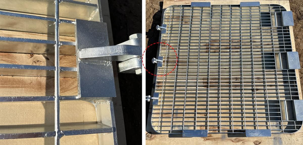 Galvanized steel grating cover