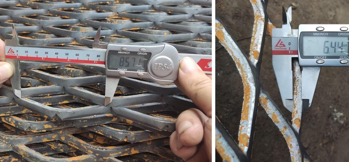 Diamond hole expanded metal mesh grating