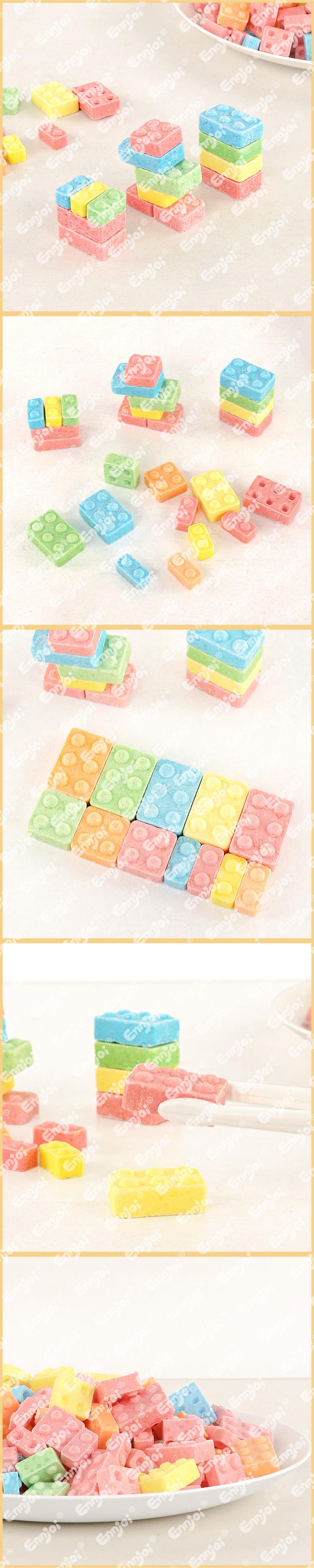Colorful Building Block Shaped Press Candy