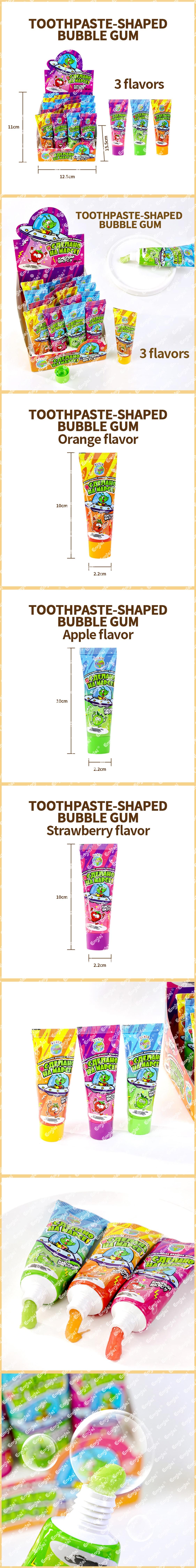 Toothpaste-Shaped Bubble Gum