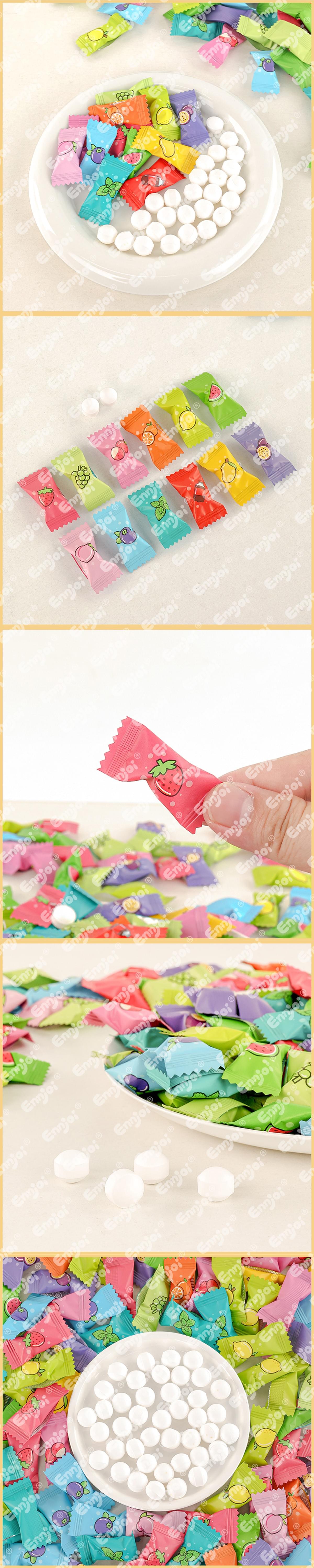 Assorted Fruit Flavor Mini Individually Wrapped Compressed Mint Candy