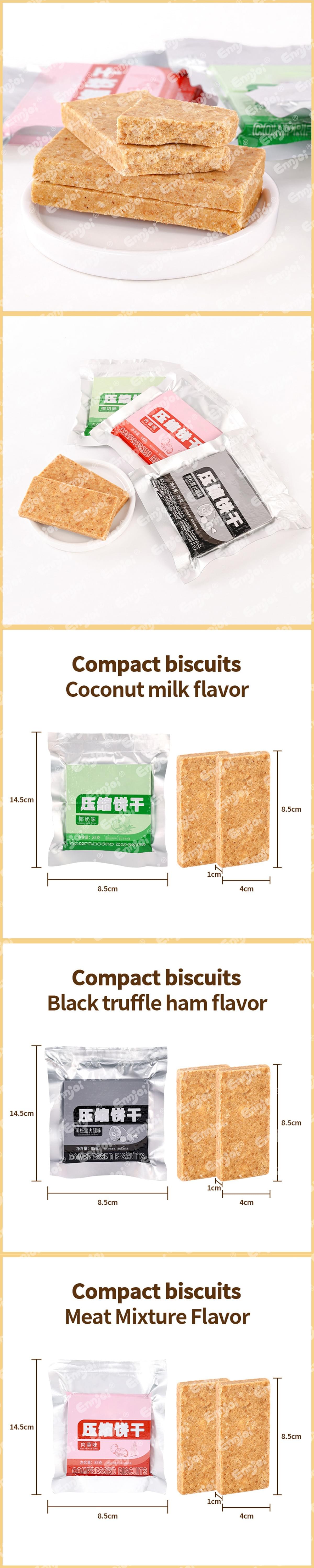 Multi-flavor compressed biscuits